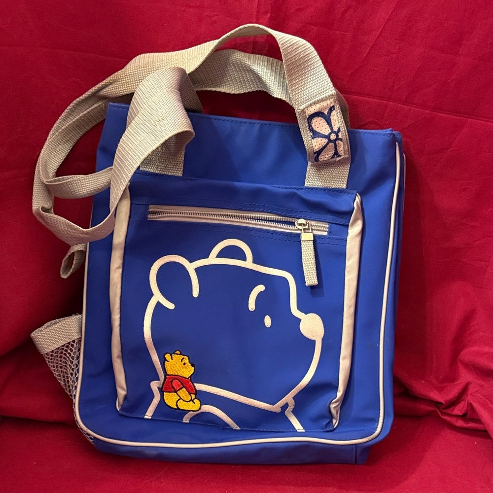 Disney Winnie the Pooh Blue and Gray Character Travel Bag - Picture 2 of 11